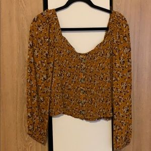 Cute ruffled off the shoulder shirt